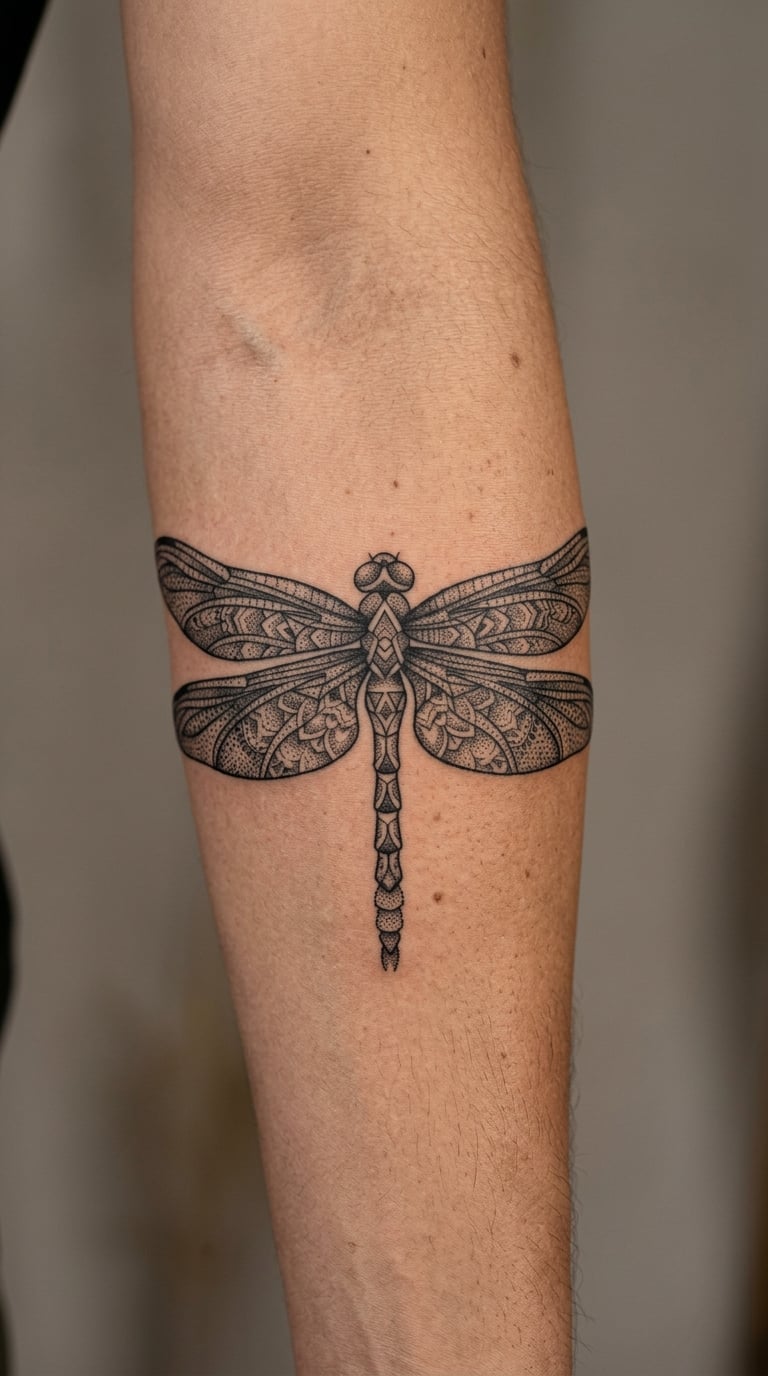 Dragonfly and Dotwork Wrap