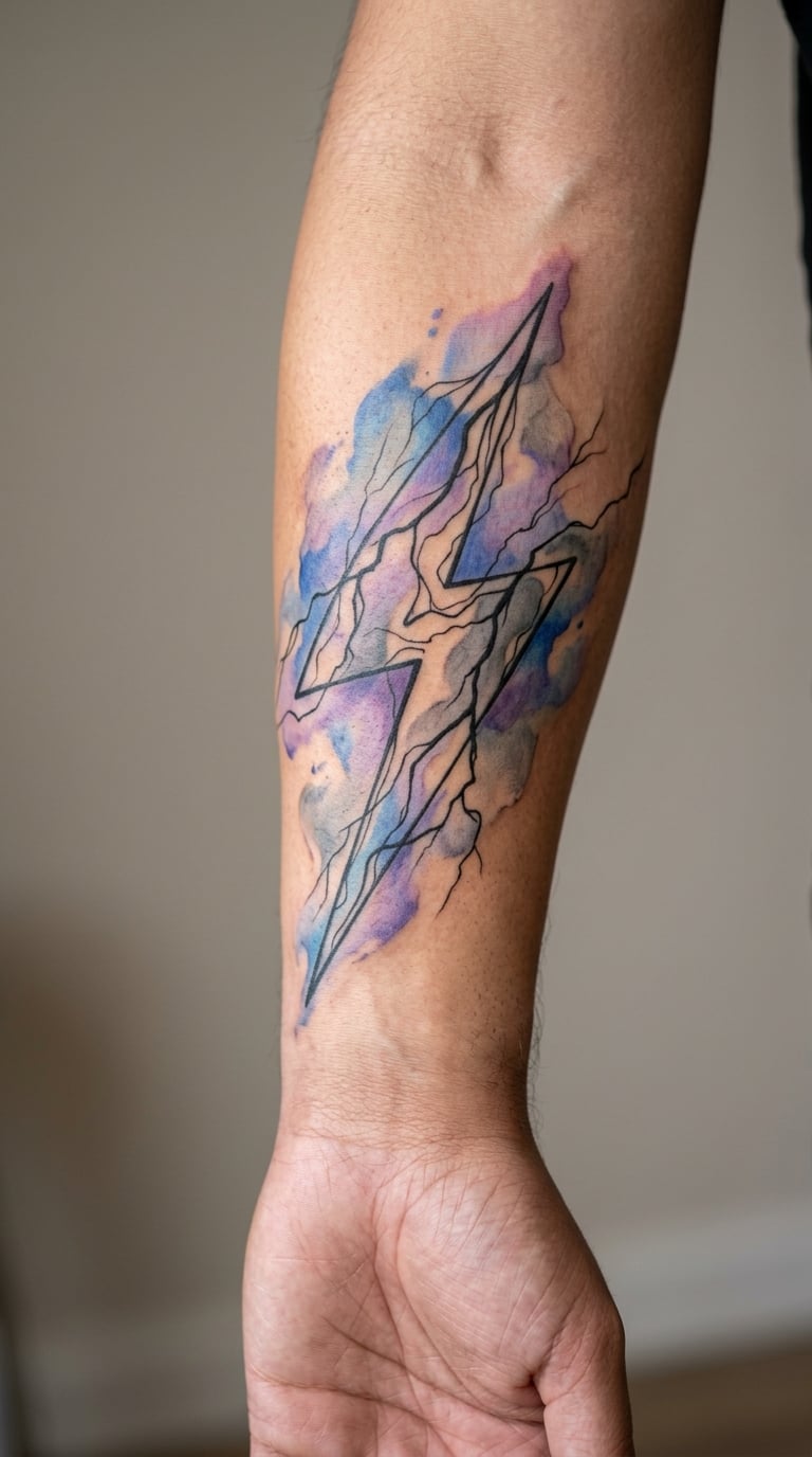 Watercolor Lightning Wrap