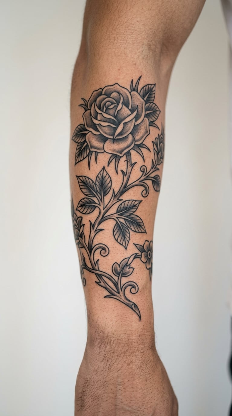 Traditional Rose and Vine Wrap