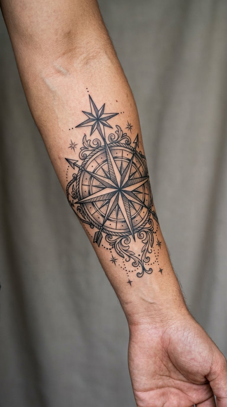 Compass Rose Navigation Wrap