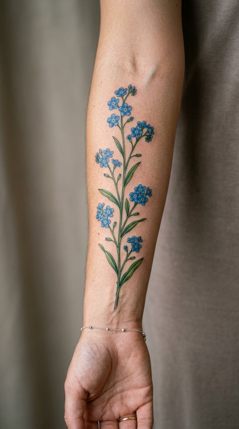 Vertical Forget-Me-Not Stem