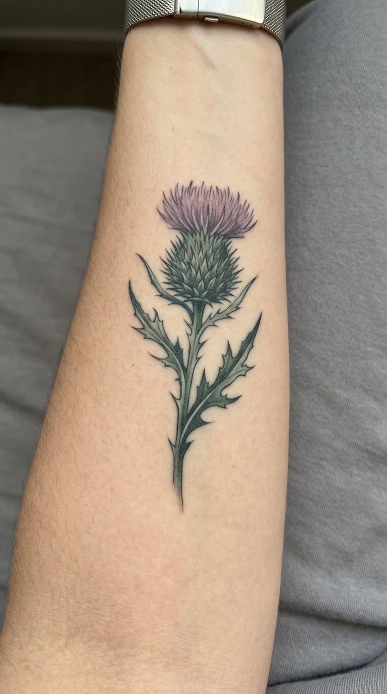 Highland Thistle Linework