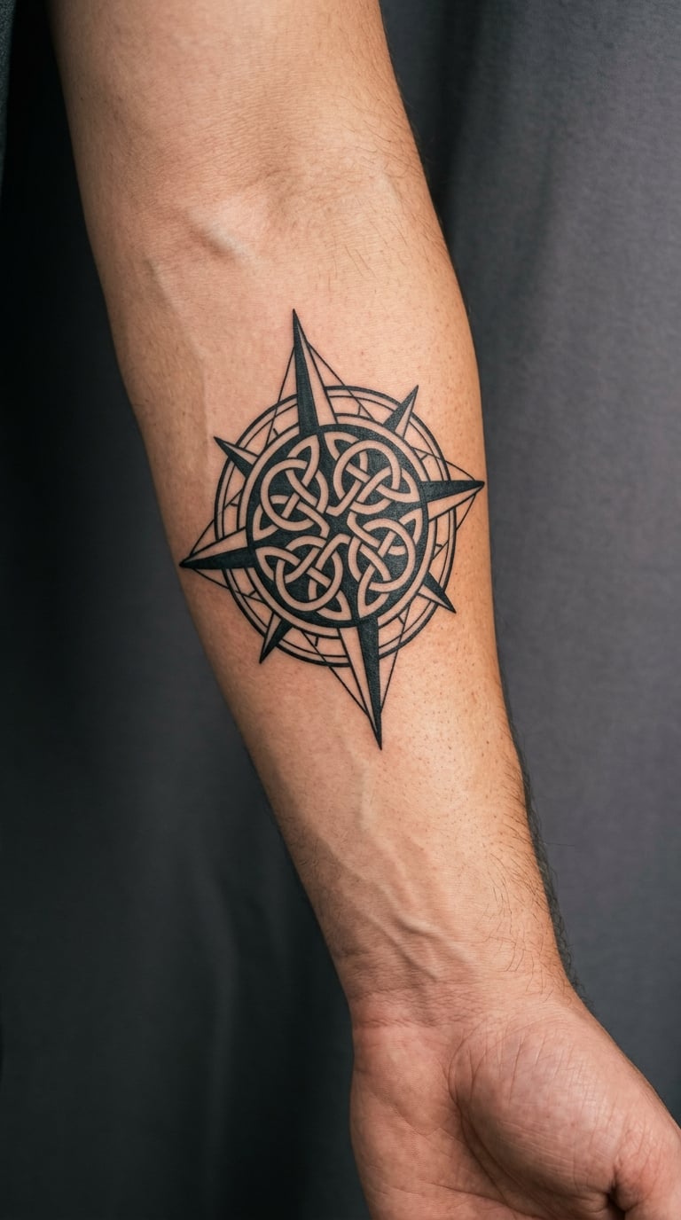 Knotwork Compass Rose