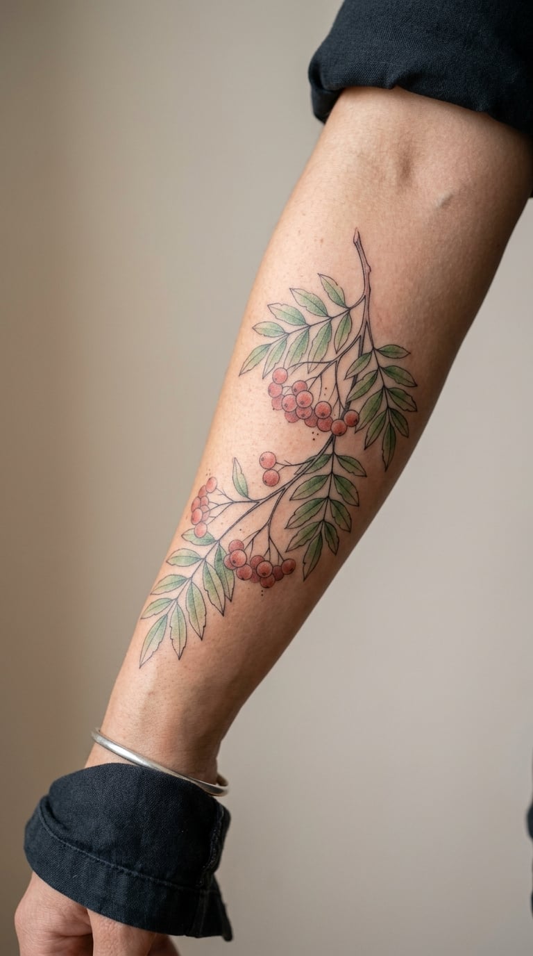 Rowan Branch and Red Berry Cluster