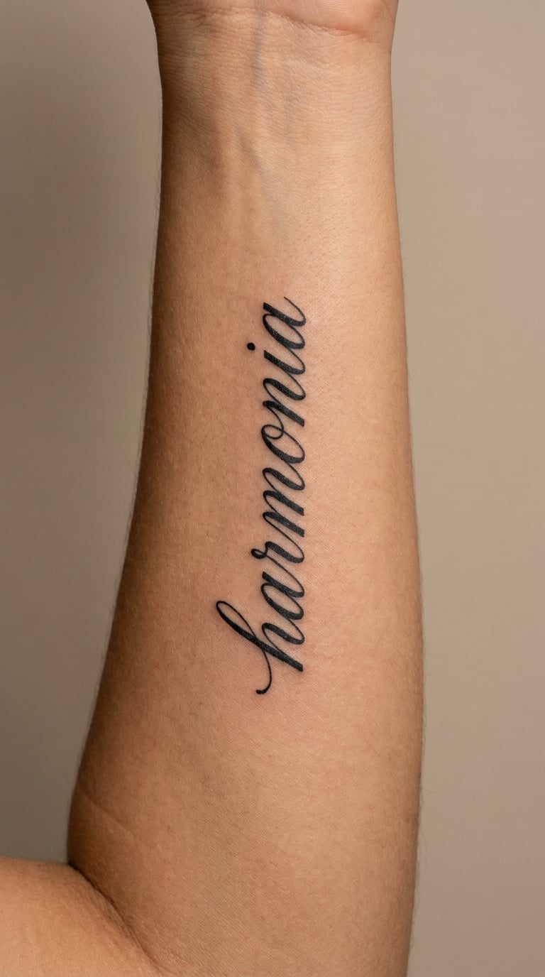 Harmonia in Flowing Script