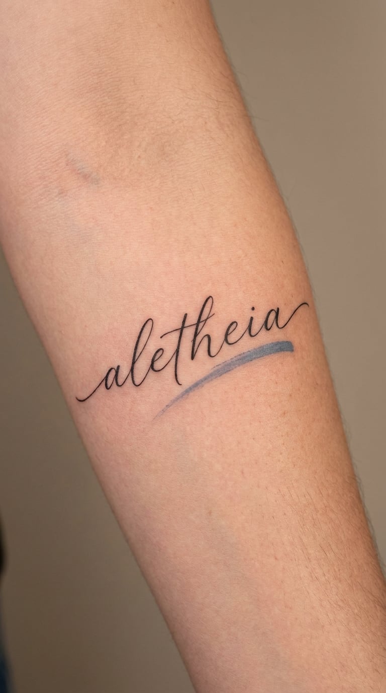 Aletheia in Delicate Script