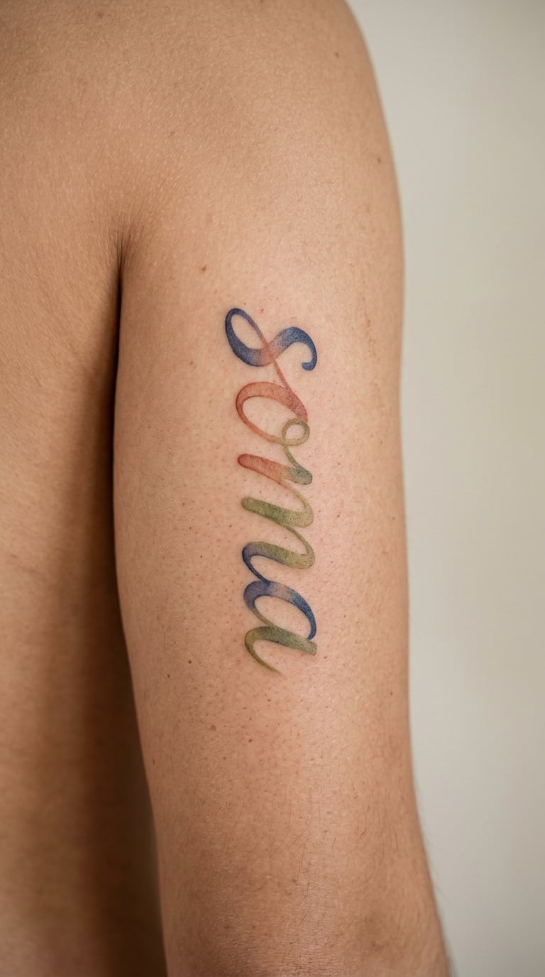 Soma in Watercolor Lettering