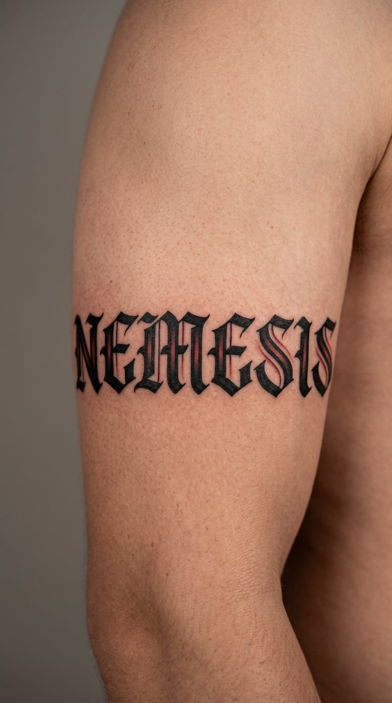 Nemesis in Traditional Lettering