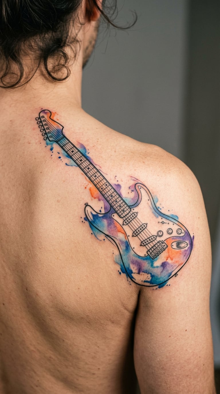 Watercolor Guitar Burst