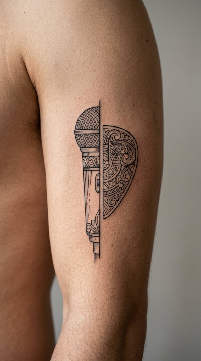 Guitar Pick and Microphone Split Design