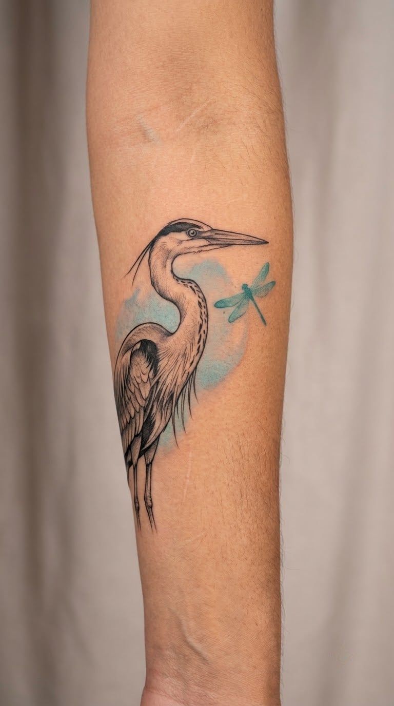 Heron and Dragonfly