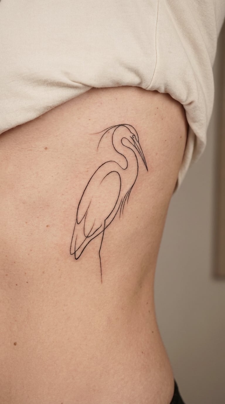 Minimal Heron Line on the Ribs