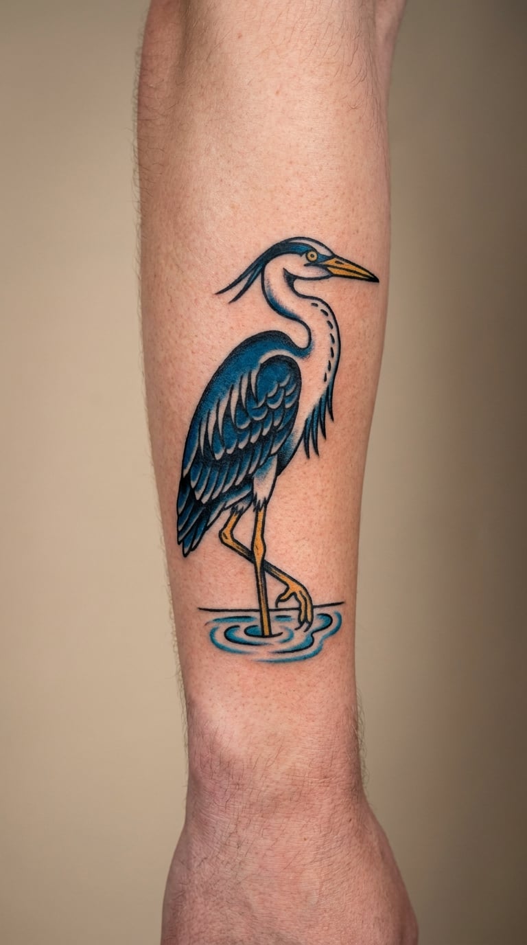 Traditional Blue Heron