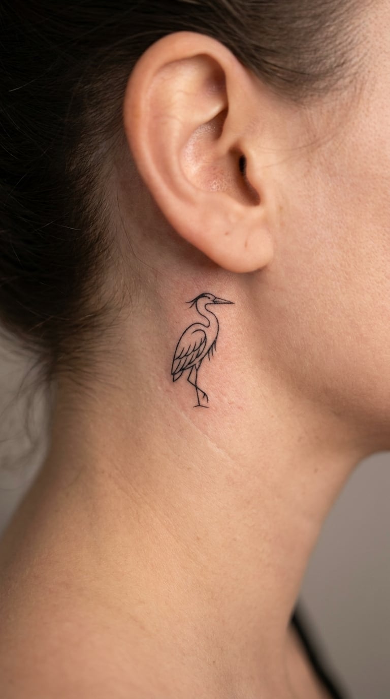 Small Heron Behind the Ear