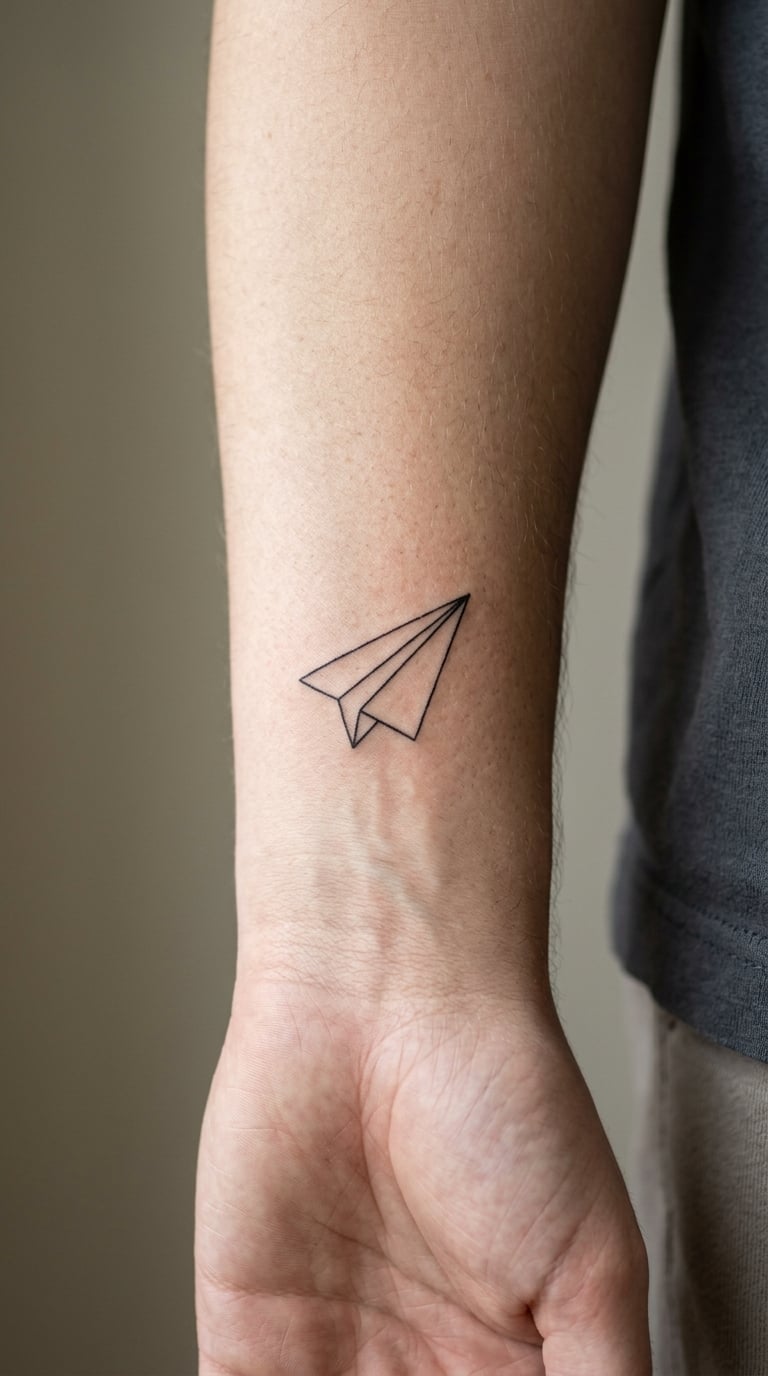 Fine-Line Paper Plane