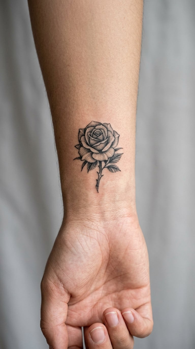 Dotwork Rose