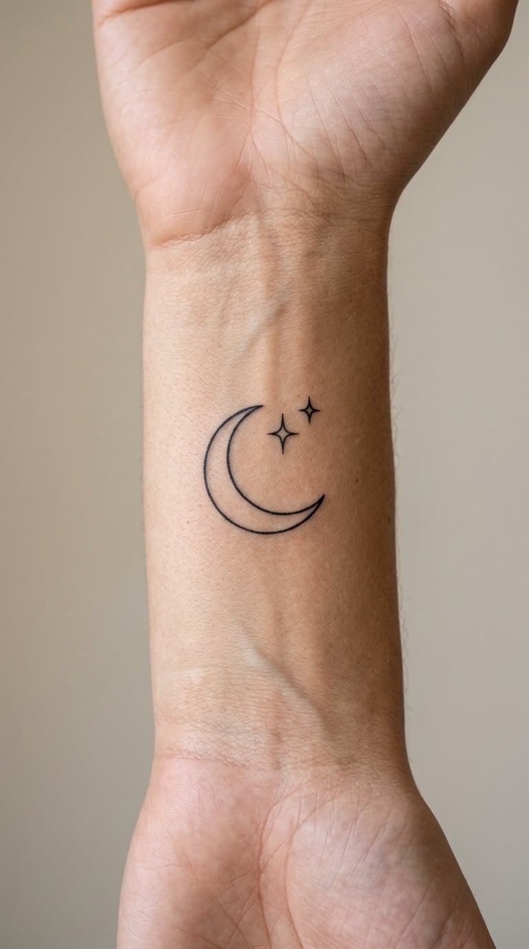 Tiny Crescent and Sparkle