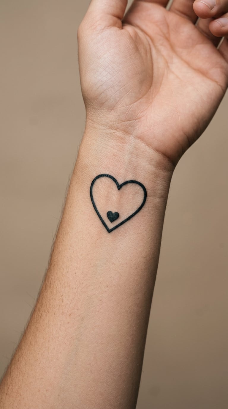 Blackwork Heart Outline