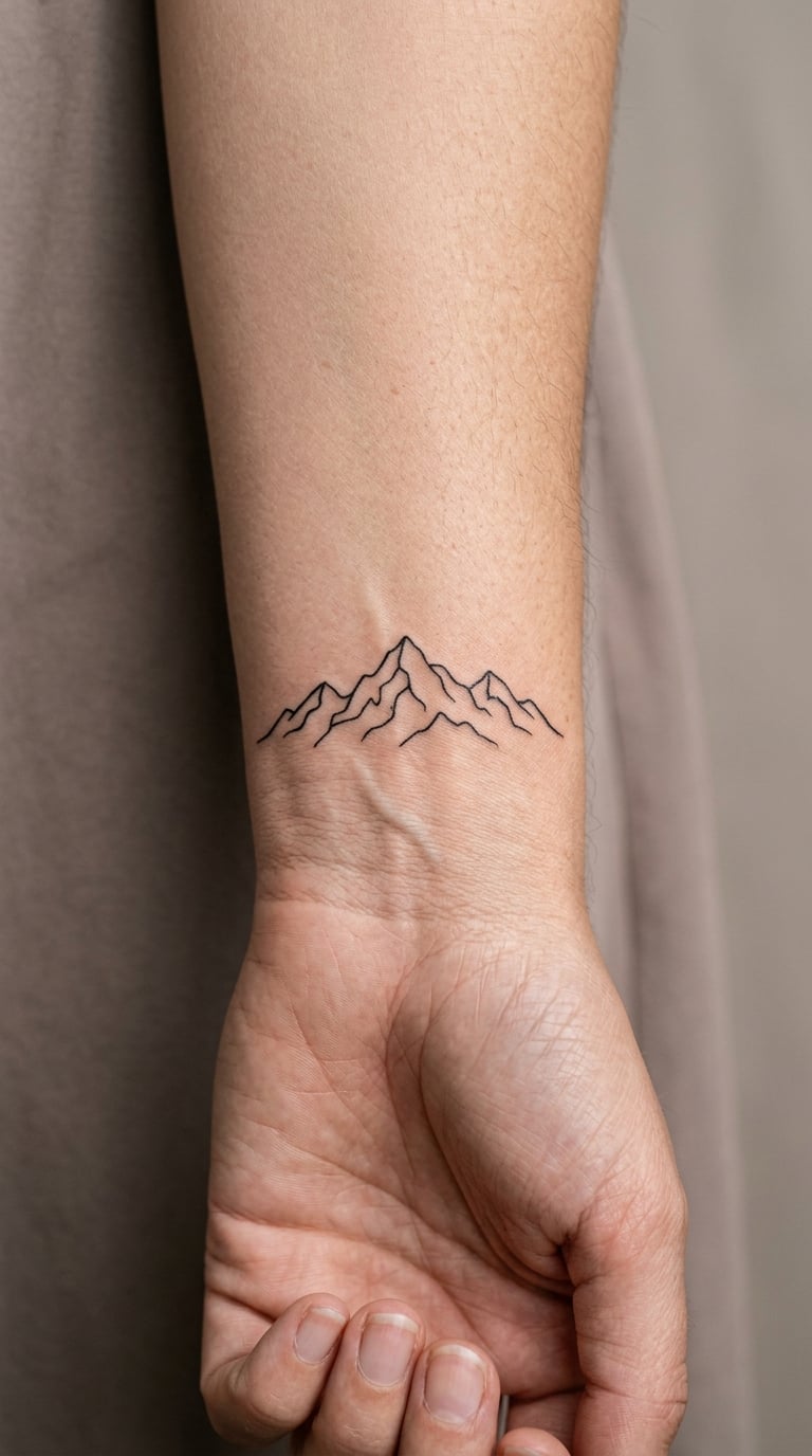 Minimalist Mountain Range