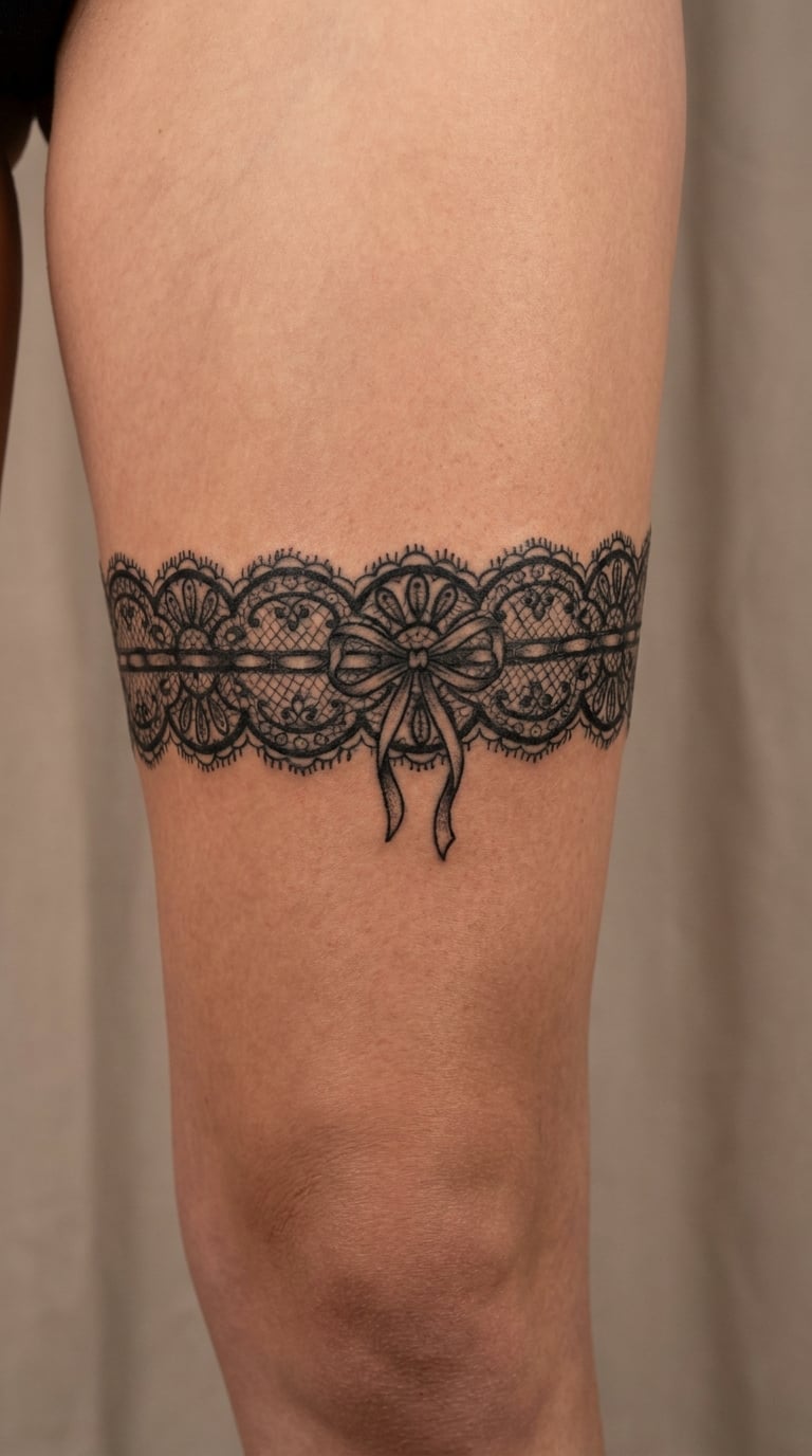 Lace Garter and Wedding-Dress Lace Tribute