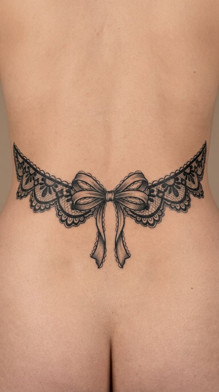 Lace Garter on the Lower Back