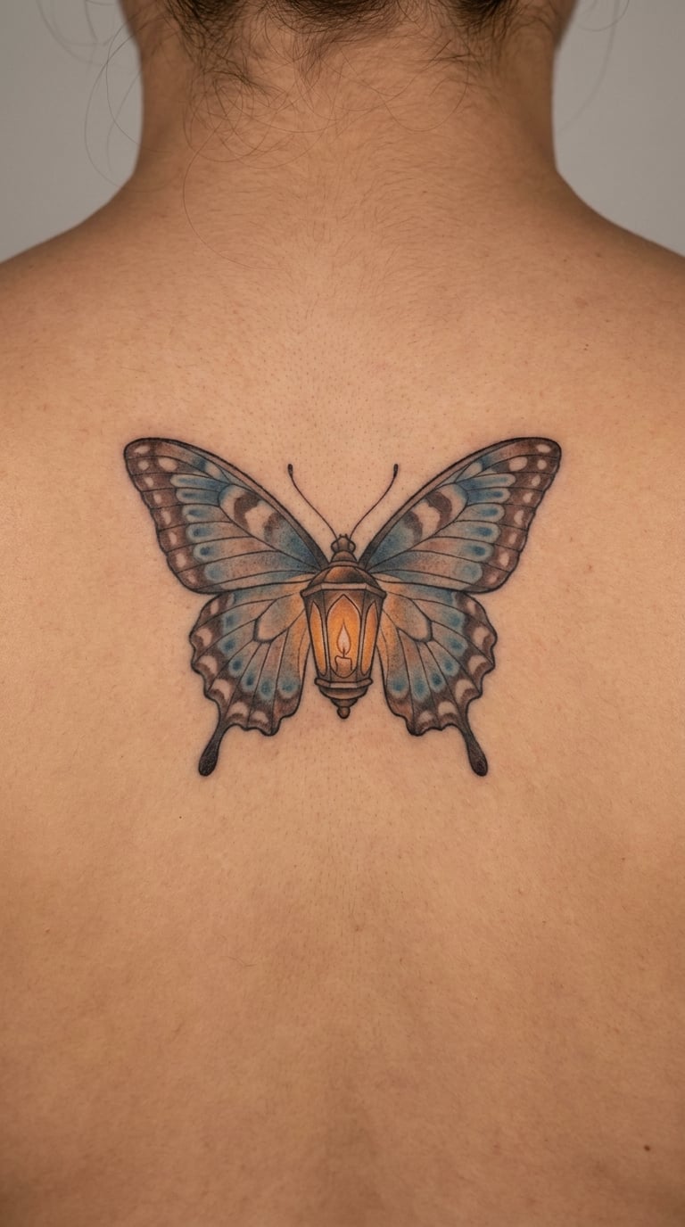 Butterfly Lantern Between the Shoulder Blades