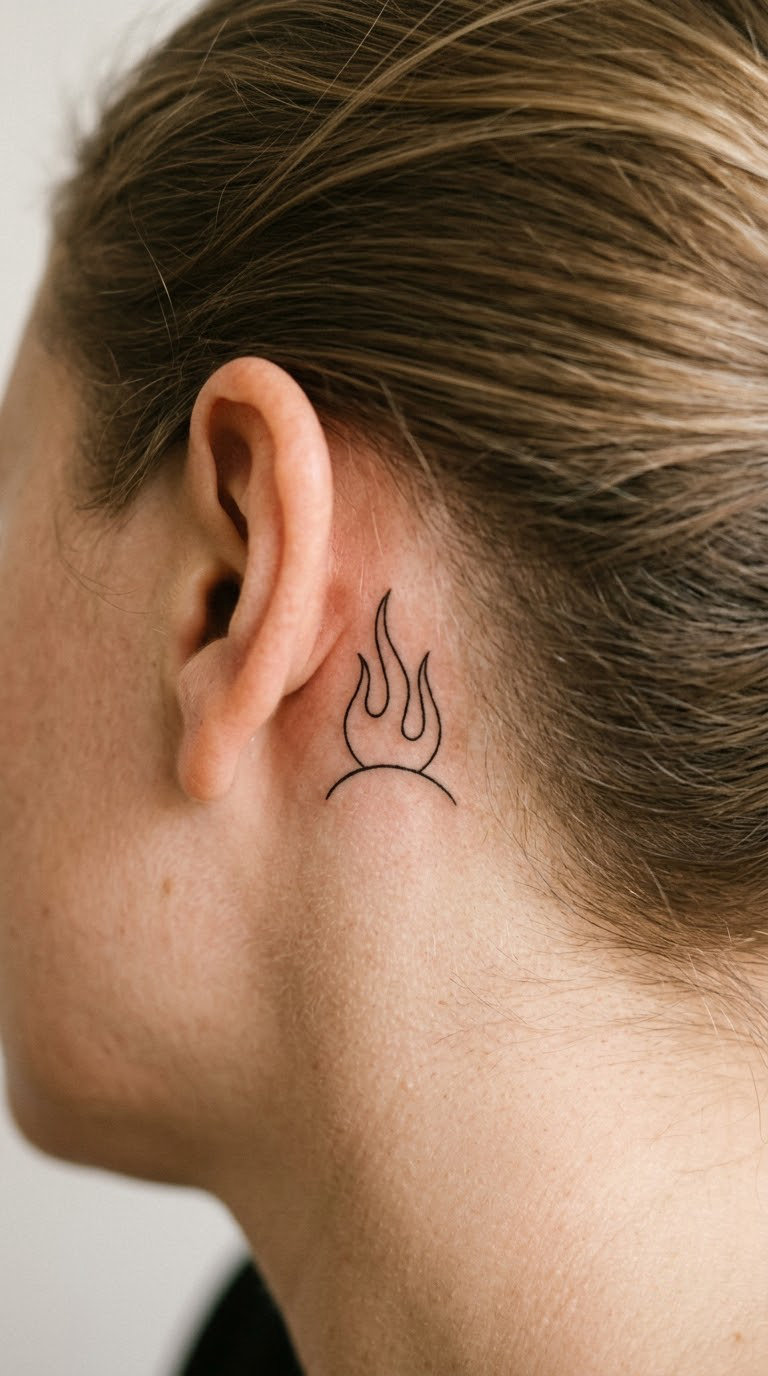 Minimal Fellowship Flame Behind the Ear