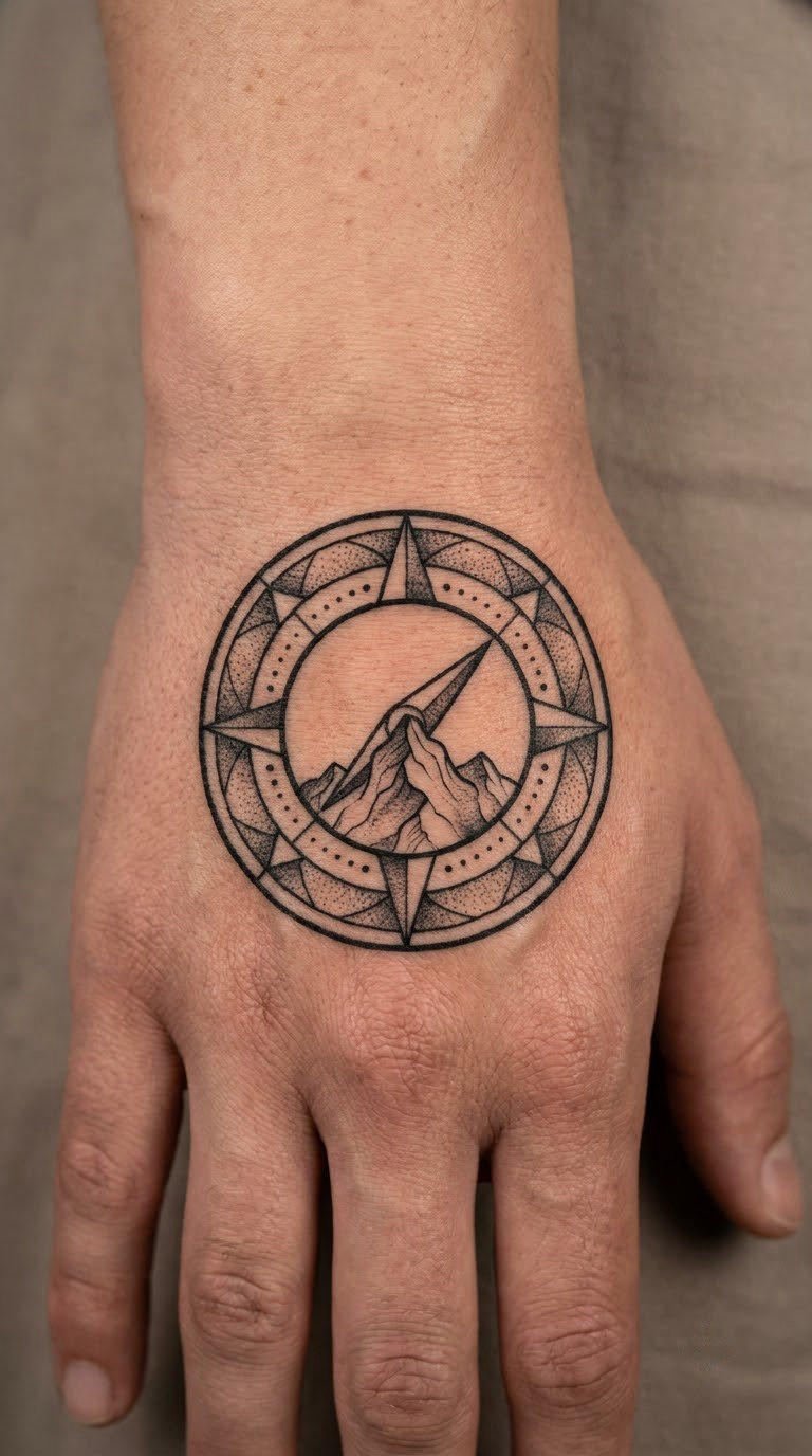 Lost Ring Compass on the Hand