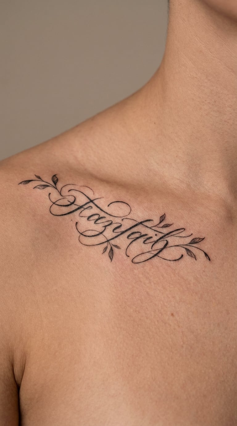 Original Elvish-Style Flourish on the Collarbone
