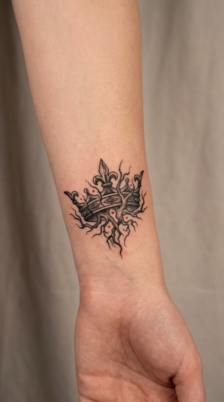 Miniature Broken Crown on the Wrist