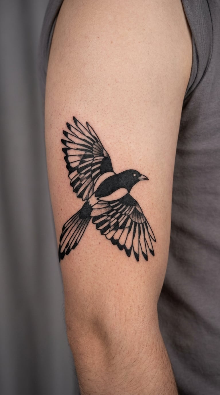 Checkerboard Magpie Design