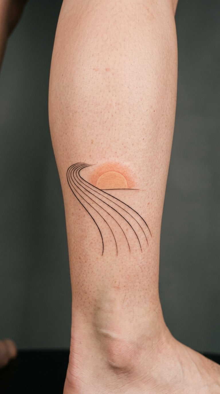 Track at Dawn Marathon Tattoo