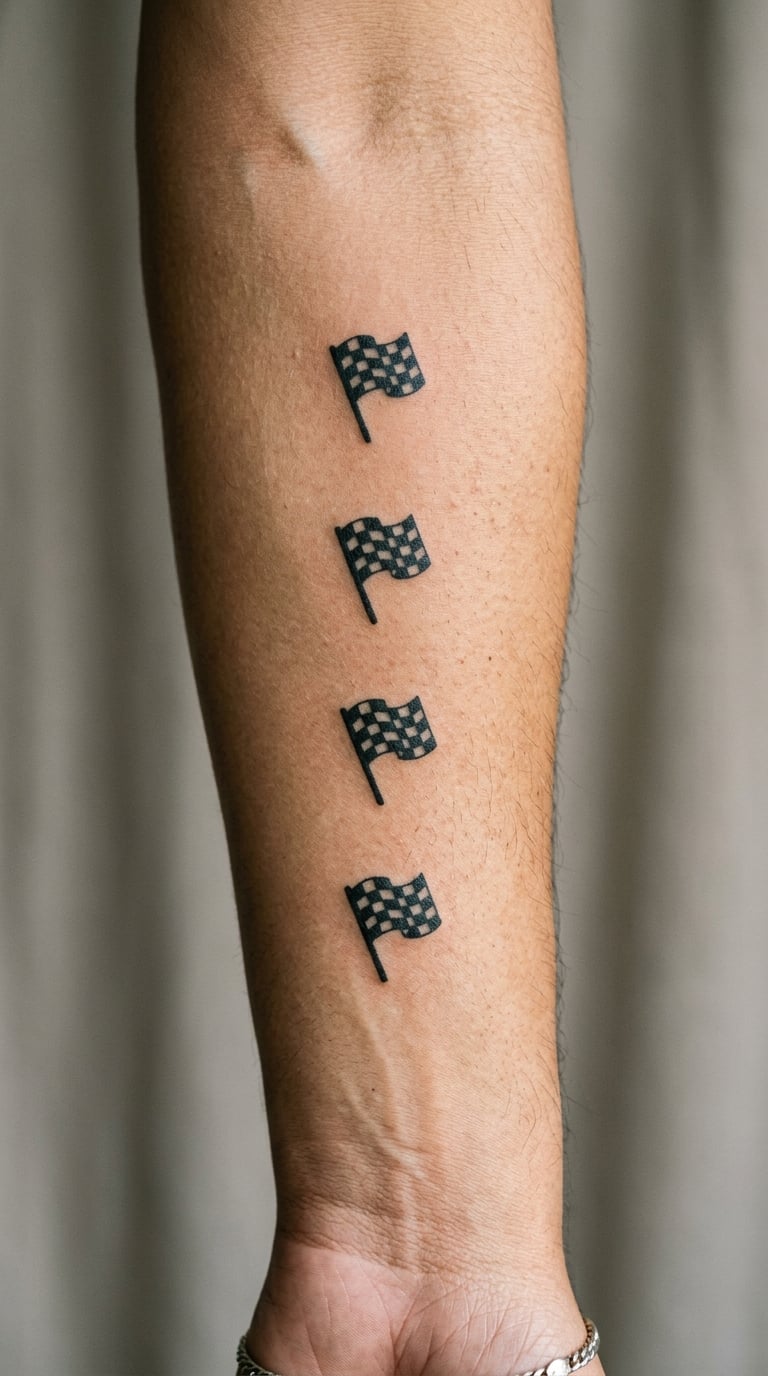 Four Finishes Marathon Tattoo