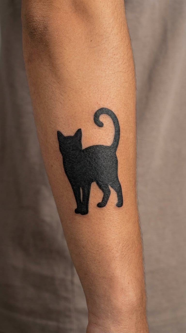 Blackwork Pet Silhouette
