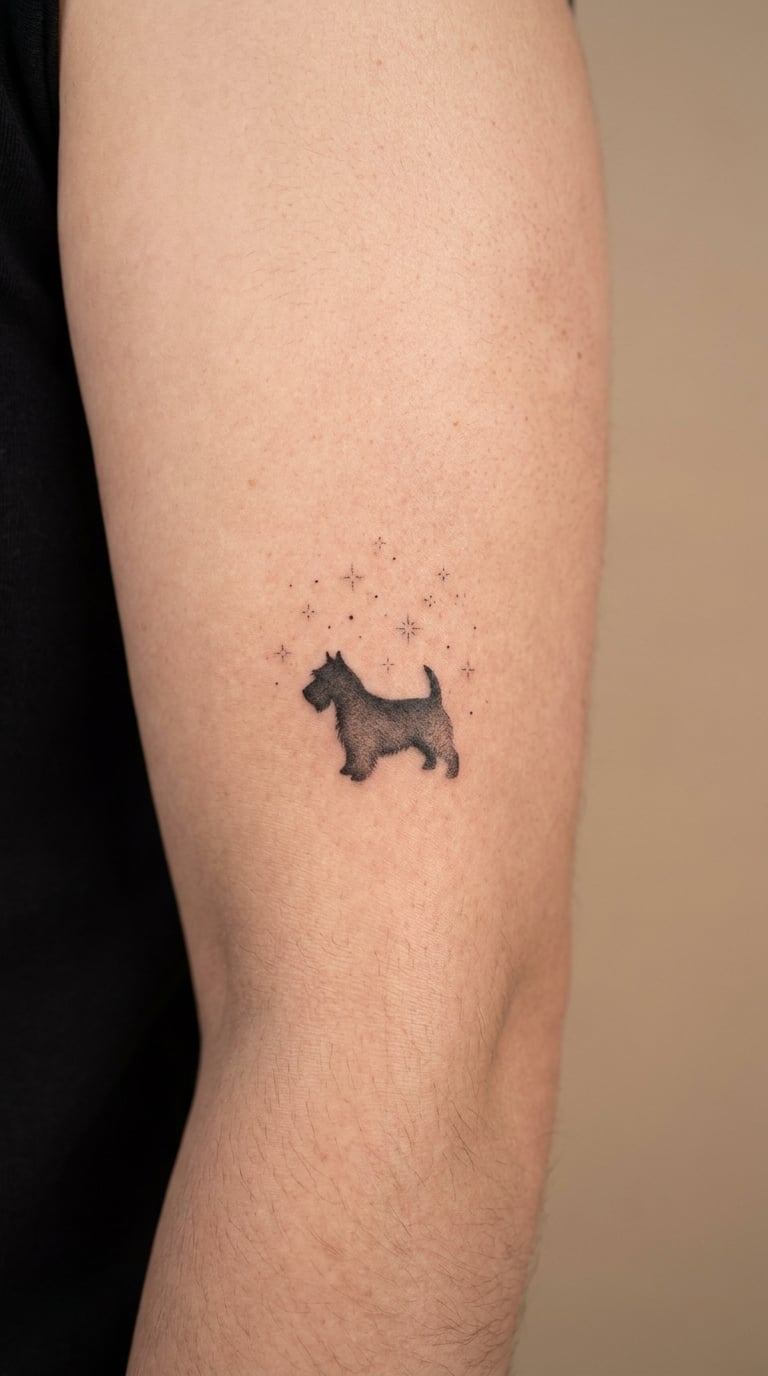 Pet Under a Starry Night Sky