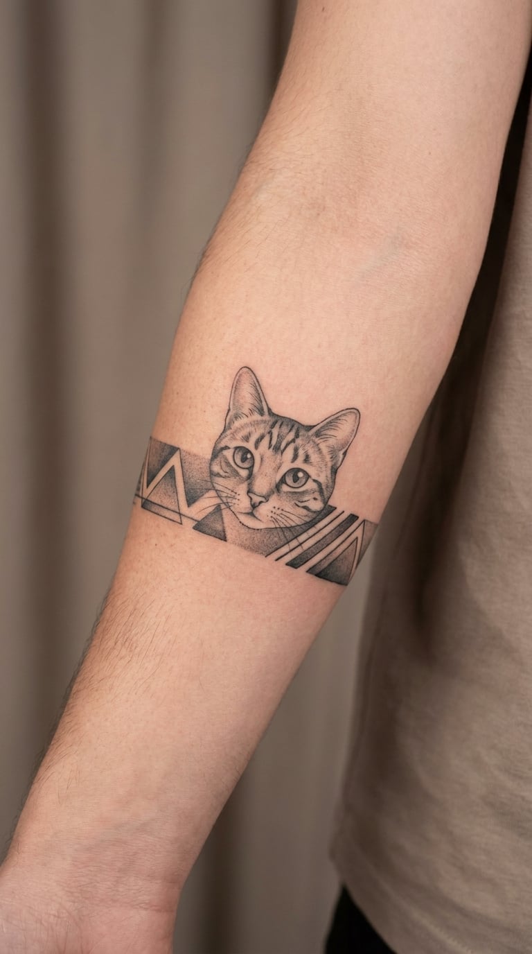 Pet Portrait with a Blanket Pattern