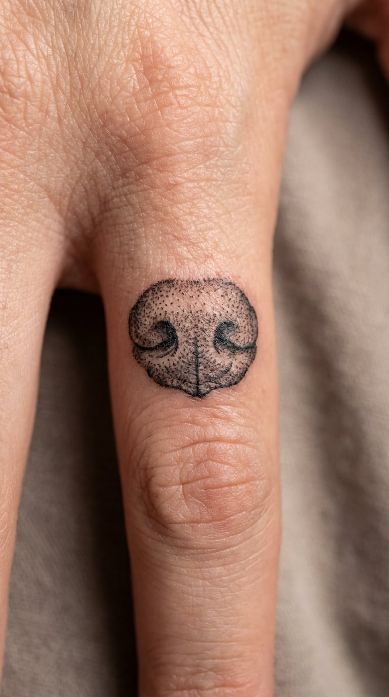 Nose Print in a Minimalist Style