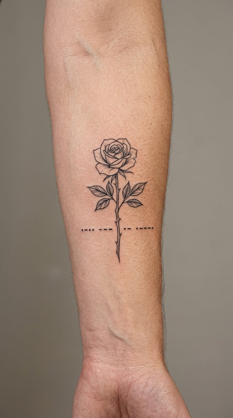 Morse Code Rose Outline