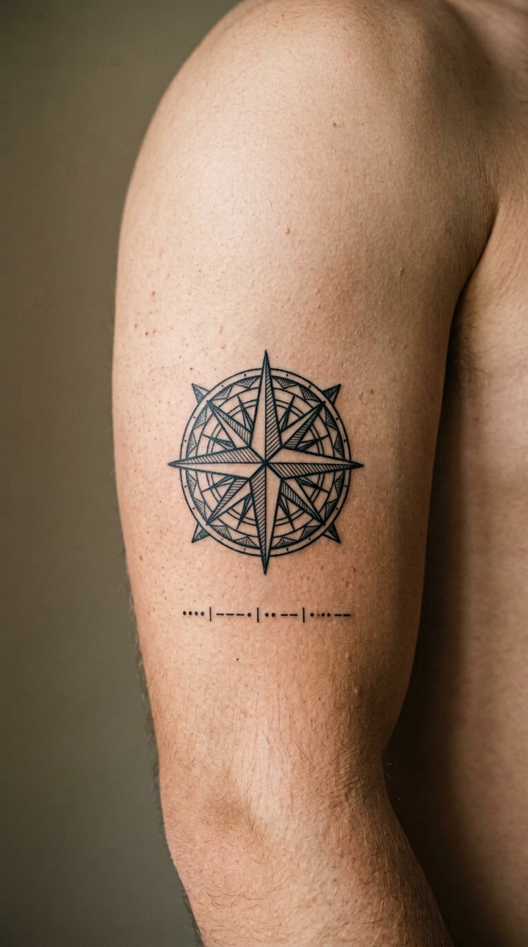 Morse Code Compass Rose
