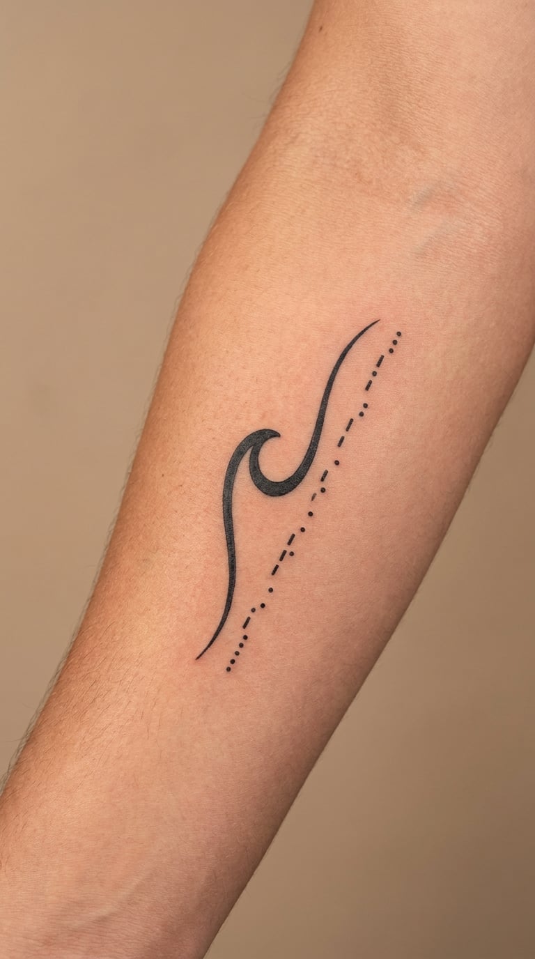 Morse Code Wave on the Forearm