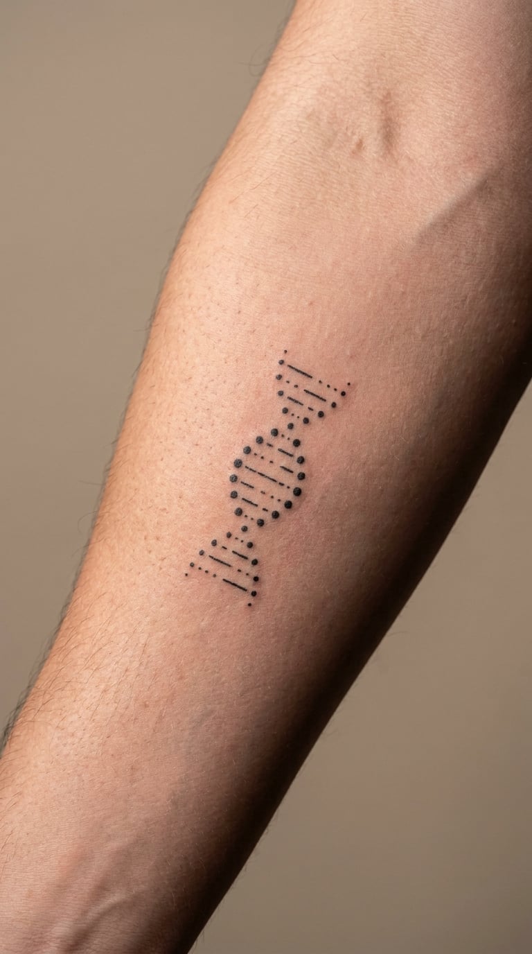 Morse Code DNA Double Helix