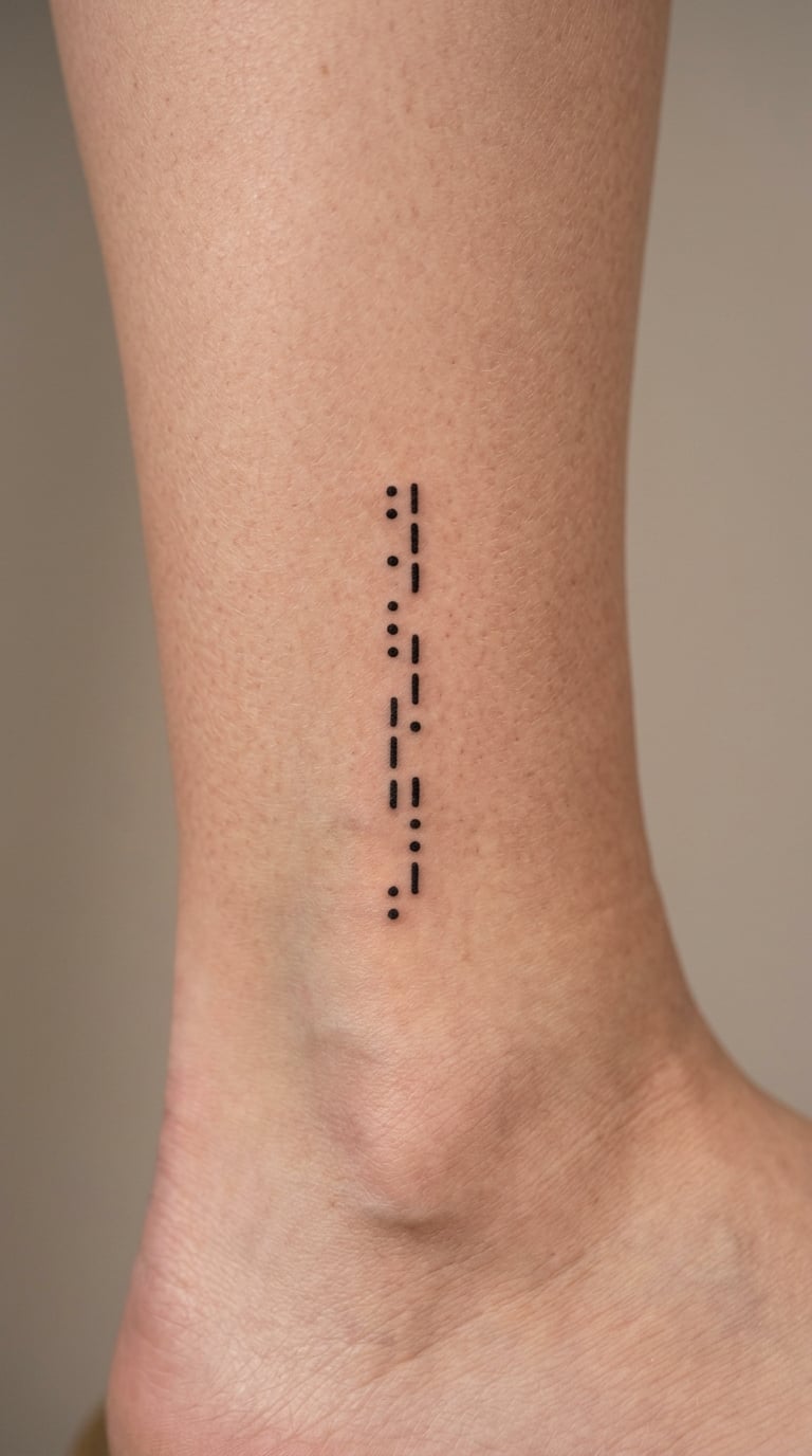 Morse Code Date on the Ankle