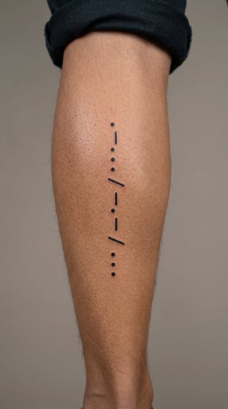 Morse Code Coordinates on the Calf