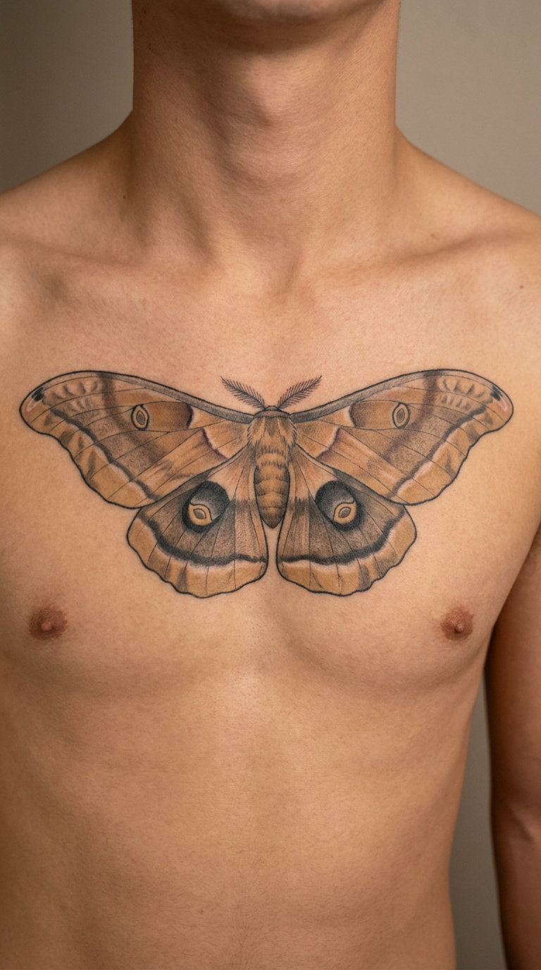 Large Realistic Polyphemus Moth