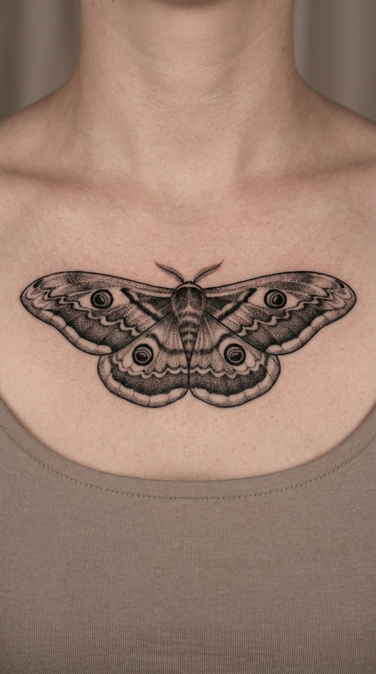 Dotwork Emperor Moth