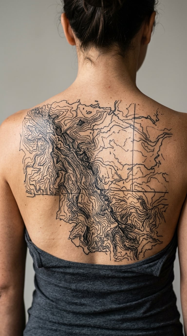 Full-Back Rocky Mountain Atlas on the Upper Back