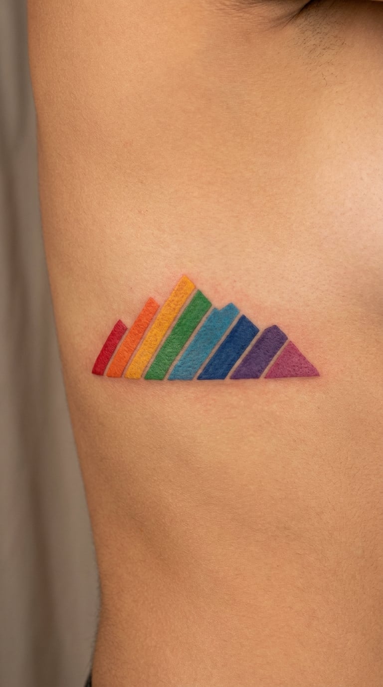 Bright Rainbow Ridge on the Side of the Ribcage