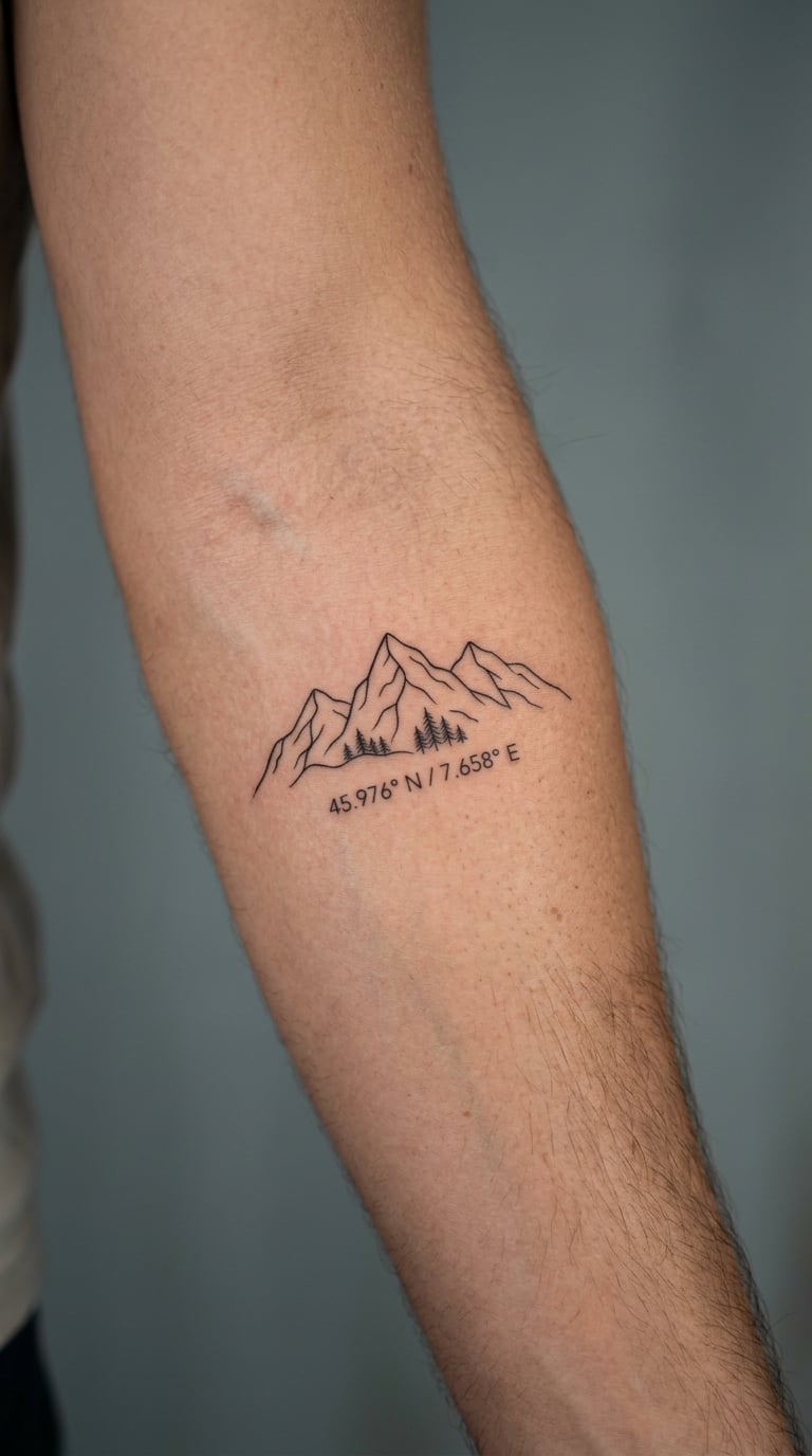 Family Home Range Coordinates on the Inner Forearm