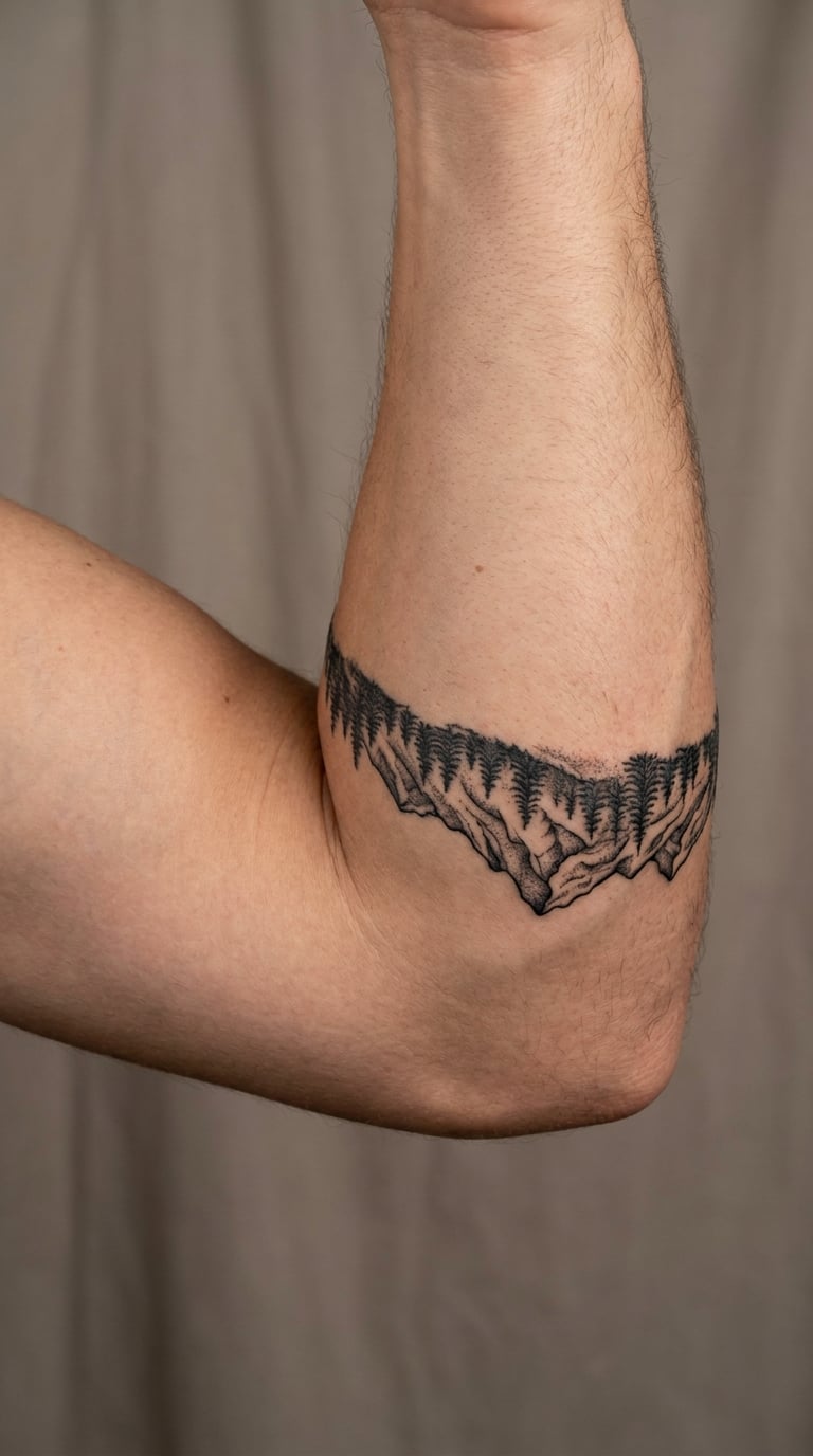 Choosing 22 Mountain Range Tattoo Ideas for Curved Skin