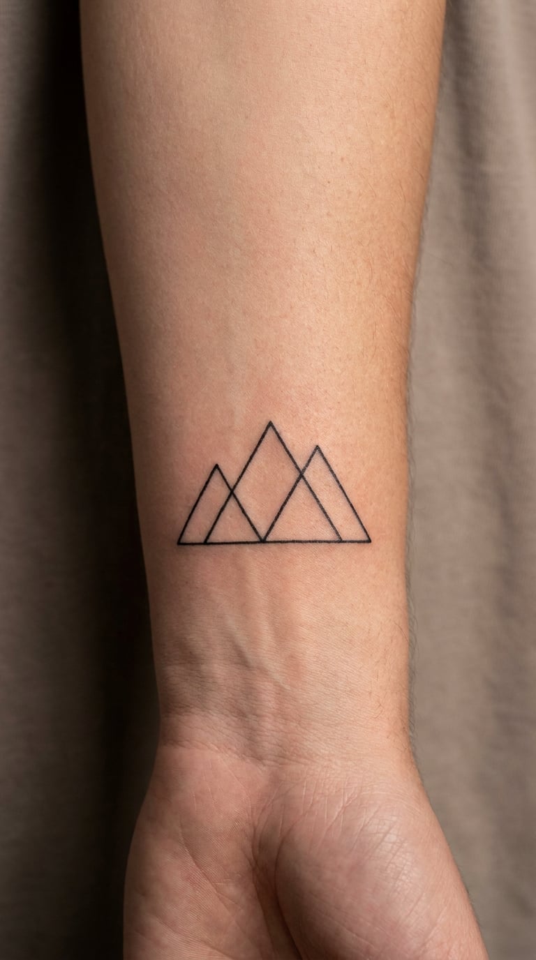 Minimal Triangular Mountain Range Above the Wrist